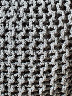 Strick-Pouf, Stahl -Teppiche Verkäufe Kiruna Sitzpouf grau stahl lup