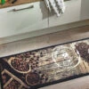 Fußmatte, Coffeebeans 2 Fußmatte, Coffeebeans -Teppiche Verkäufe Kitchen Fussmatte Braun Coffeebeans 50x150 mil