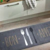 Fußmatte, Bon Appetit -Teppiche Verkäufe Kitchen Fussmatte Grau BonAppetit 50x150 mil