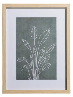 Leinwand-Druck-Glas, Grün/Weiss -Teppiche Verkäufe Kolura Druckgerahmt Gruen GruenWeiss 30x40 pla