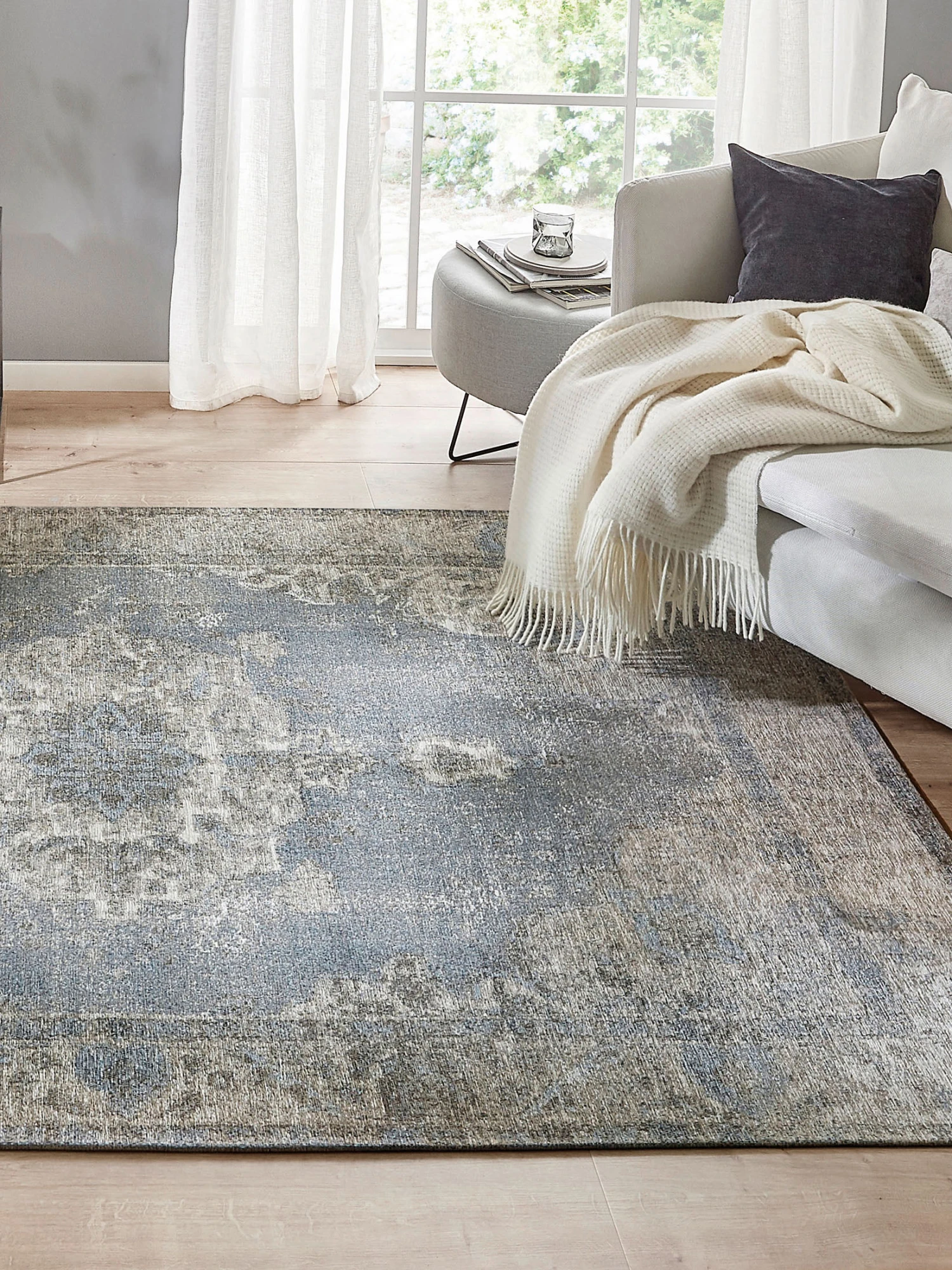 Vintage-Teppich, Blue 3 Vintage-Teppich, Blue