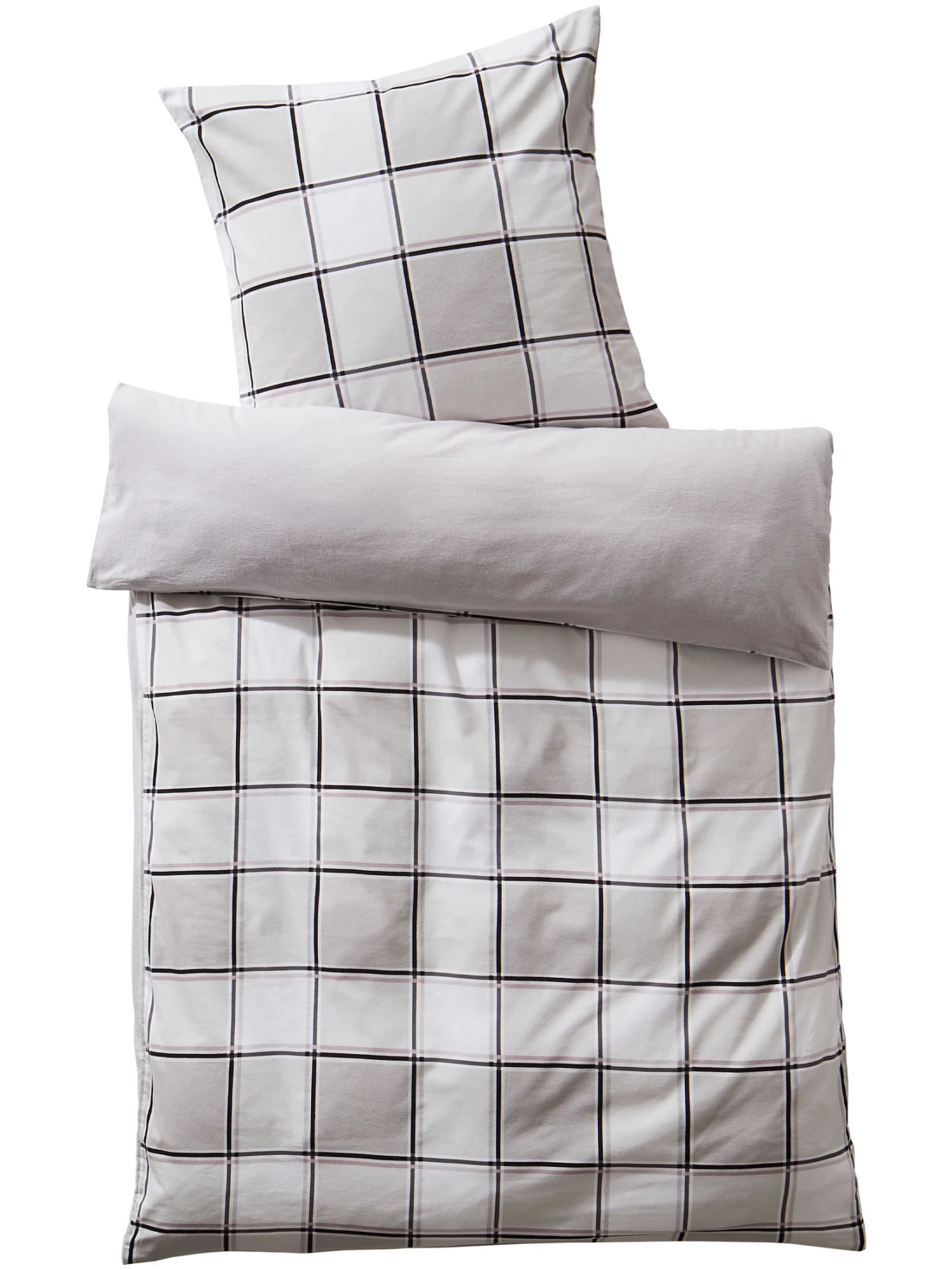 Flanell-Bettwäsche, Silber 4 Flanell-Bettwäsche, Silber – Bild 2