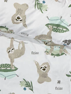 Kinderbettwäsche, Taupe -Teppiche Verkäufe LazyFriends Bettwaesche Beige Taupe 135x200 lup