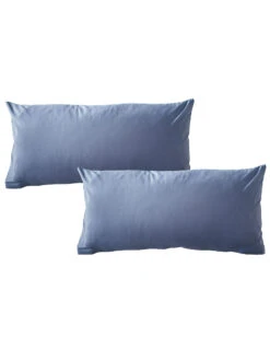 Renforcé-Bettwäsche, Taubenblau