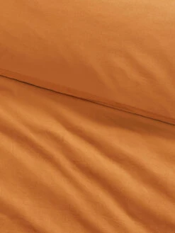 Renforcé-Bettwäsche, Cognac -Teppiche Verkäufe Livia Bettwaesche Orange Cognac 135x200 lup