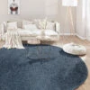 Hochflor-Teppich, Royalblau -Teppiche Verkäufe Lounge Langflorteppich Dunkelblau RoyalBlue 200rund mil