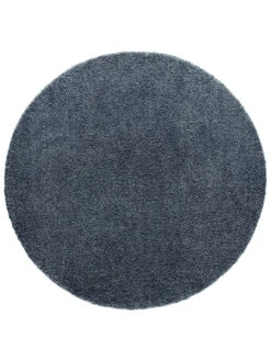 Hochflor-Teppich, Royalblau -Teppiche Verkäufe Lounge Langflorteppich Dunkelblau RoyalBlue 200rund pla