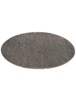 Hochflor-Teppich, Grau -Teppiche Verkäufe Lounge UniTeppich Grau 200rund fper