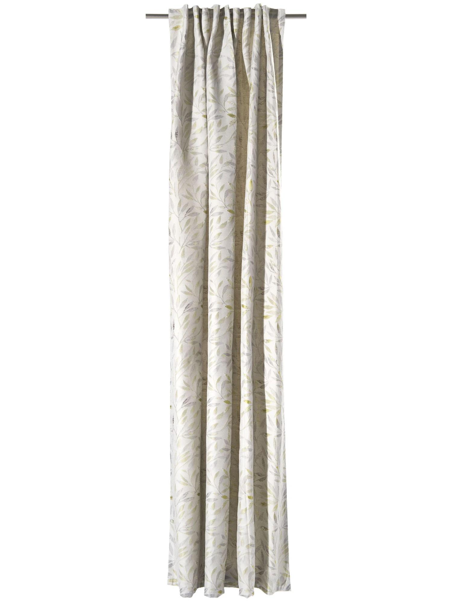 Vorhang Mit Gardinenband, Lindgrün 4 Vorhang Mit Gardinenband, Lindgrün – Bild 2