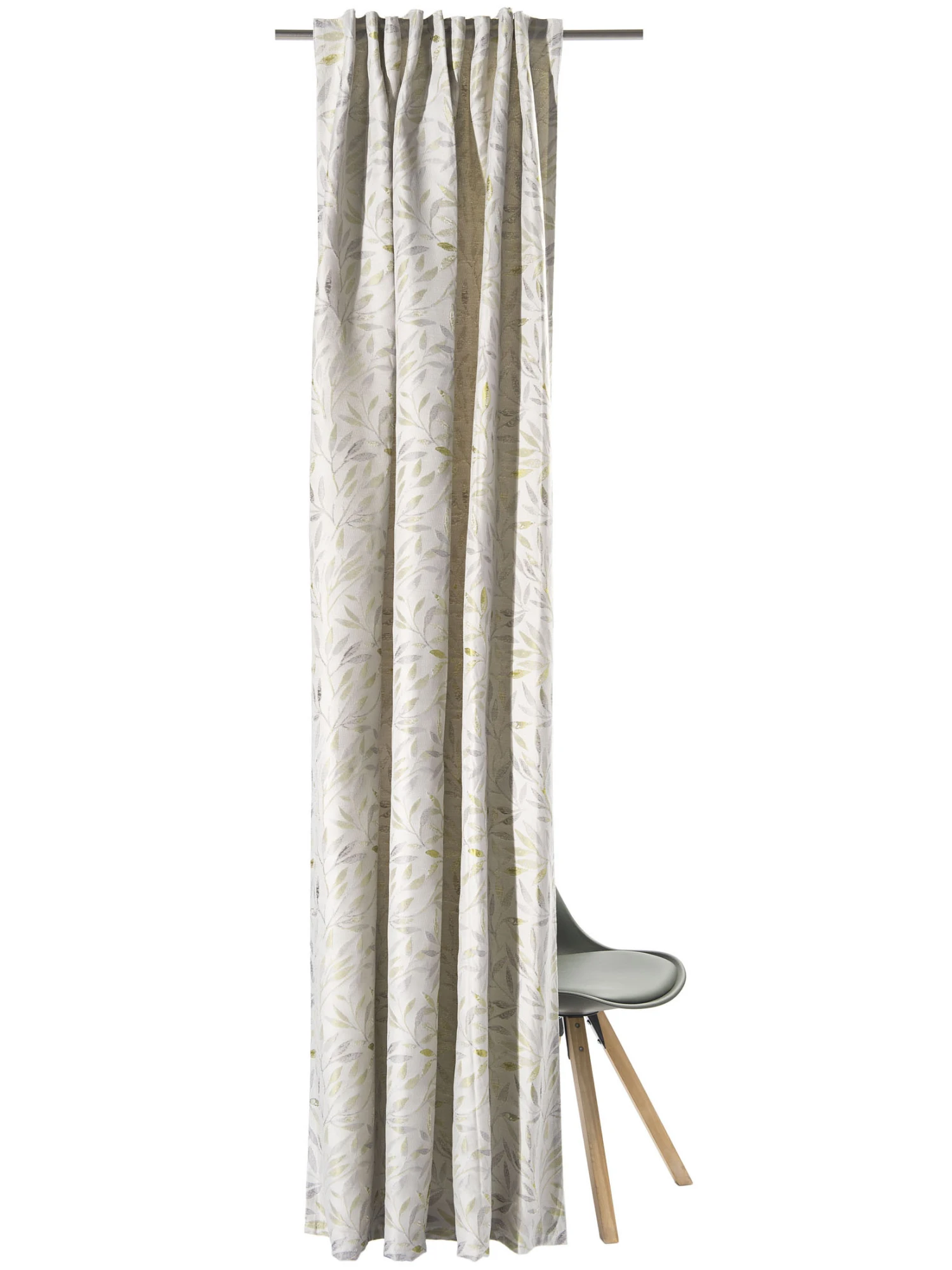 Vorhang Mit Gardinenband, Lindgrün 5 Vorhang Mit Gardinenband, Lindgrün – Bild 3