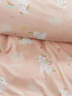 Kinderbettwäsche, Rose -Teppiche Verkäufe MagicalDreams Bettwaesche rosa Rose 135x200 lup