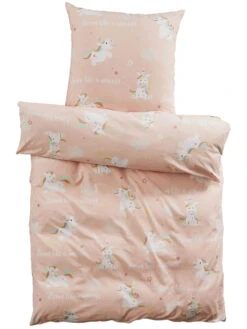 Kinderbettwäsche, Rose -Teppiche Verkäufe MagicalDreams Bettwaesche rosa Rose 135x200 pla