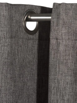 Ösenschal, Anthrazit -Teppiche Verkäufe Malia Gardine Oesenschal Schwarz Anthrazit 140x245 lup1