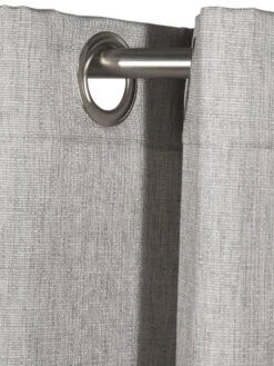 Ösenschal, Silber -Teppiche Verkäufe Malia Gardine Oesenschal hellgrau Silber 140x245 lup1