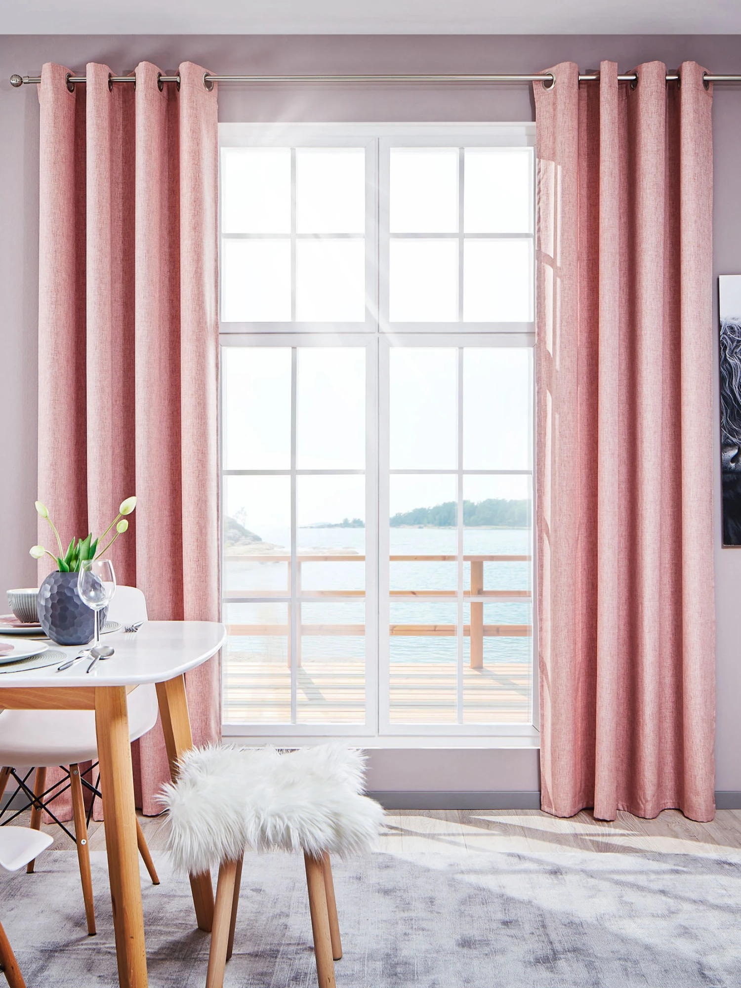 Ösenschal, Rose 3 Ösenschal, Rose