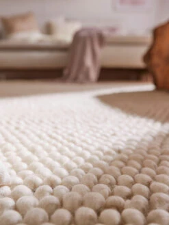 Woll-Teppich, Vanity White -Teppiche Verkäufe Malmby Handwebteppich beige VanityWhite mil4