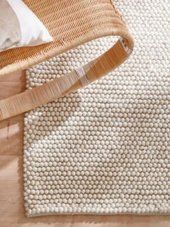 Woll-Teppich, Vanity White -Teppiche Verkäufe Malmby Handwebteppich beige VanityWhite spar