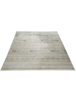 Vintage-Teppich, Blau/Gold/Silber -Teppiche Verkäufe Mamaras VintageTeppich Blau BlauGoldSilber 200x290 fper