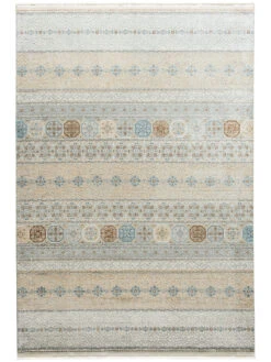 Vintage-Teppich, Blau/Gold/Silber -Teppiche Verkäufe Mamaras VintageTeppich Blau BlauGoldSilber 200x290 pla