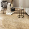 Jute-Teppich, Dunkelbeige -Teppiche Verkäufe Manacor JuteTeppich beige dunkelbeige 150rund mil3