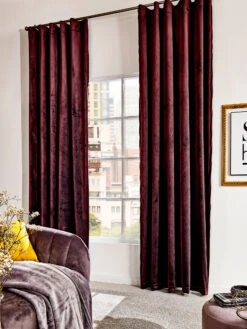 Vorhang Mit Gardinenband, Burgunder