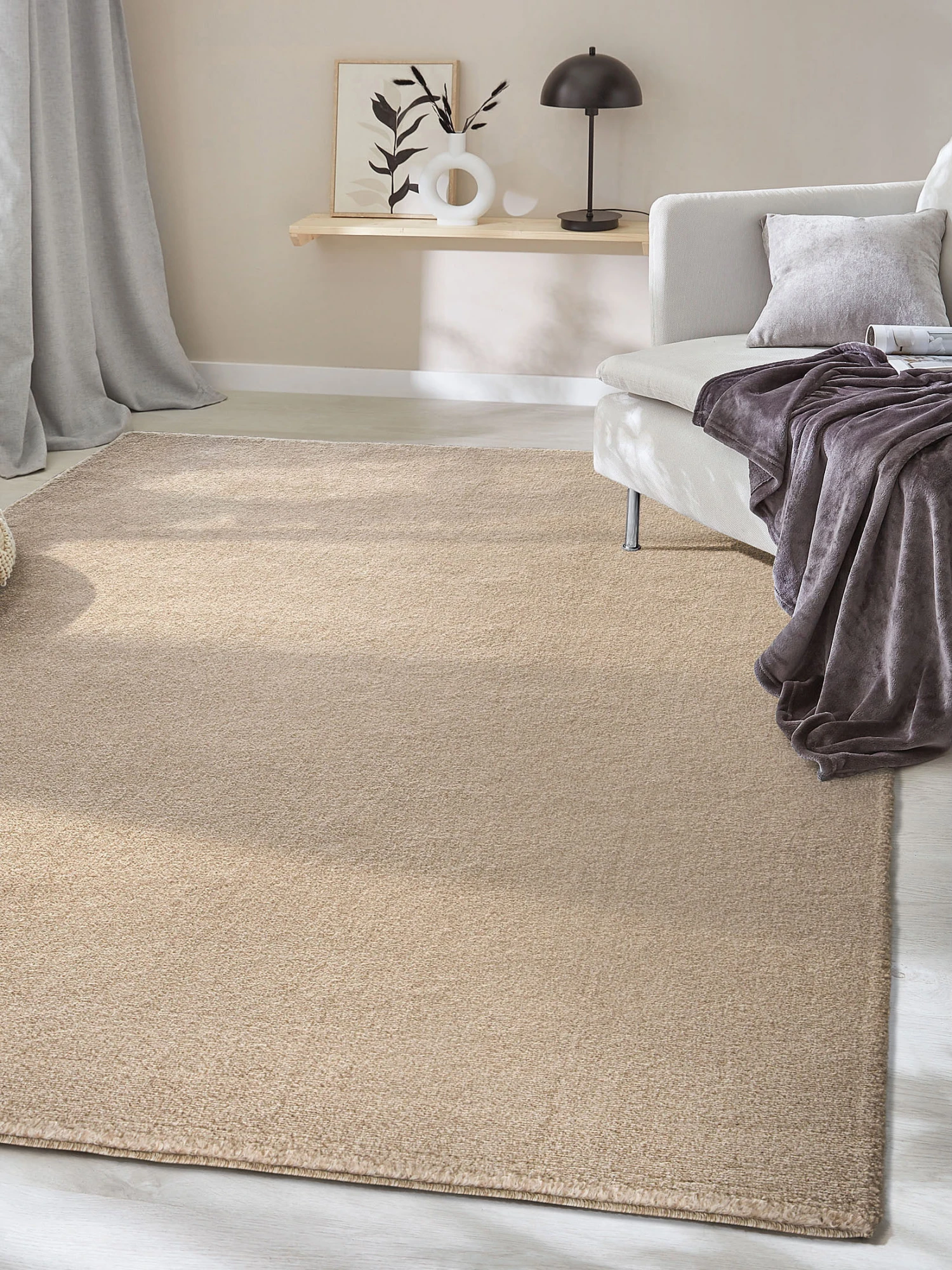 Hochflor-Teppich, Taupe 3 Hochflor-Teppich, Taupe