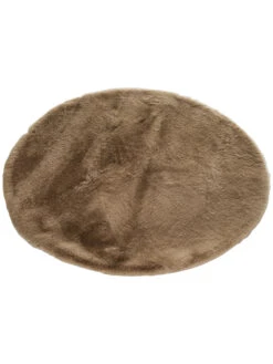 Kunstfell-Teppich, Mokka -Teppiche Verkäufe MeanadeLuxe KunstfellTeppich Braun Mokka 100rund fper