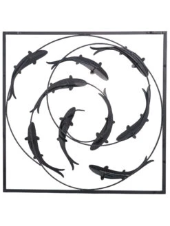 Wand-Objekt, Grau -Teppiche Verkäufe Metallfisch WandObjekt Grau 50x50 ruk