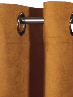 Ösenschal, Curry -Teppiche Verkäufe Milla Gardine Oesenschal gelb Curry 140x245 lup1