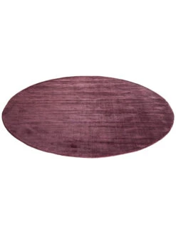 Viskose-Teppich, Aubergine -Teppiche Verkäufe Miramar UniTeppich Dunkellila Aubergine 200rund fper