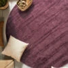 Viskose-Teppich, Aubergine 1 Viskose-Teppich, Aubergine -Teppiche Verkäufe Miramar UniTeppich Dunkellila Aubergine 200rund mil