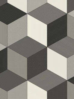 Vinyl-Rollenware, Stone 97 -Teppiche Verkäufe ModernArt CVBodenbelag schwarzweiss Stone97 lup