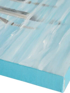 Leinwand-handgemalt, Hellblau -Teppiche Verkäufe MoewenamStrand Leinwandhandgemalt Blau Hellblau 80x80 lup3