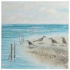 Leinwand-handgemalt, Hellblau -Teppiche Verkäufe MoewenamStrand Leinwandhandgemalt Blau Hellblau 80x80 pla