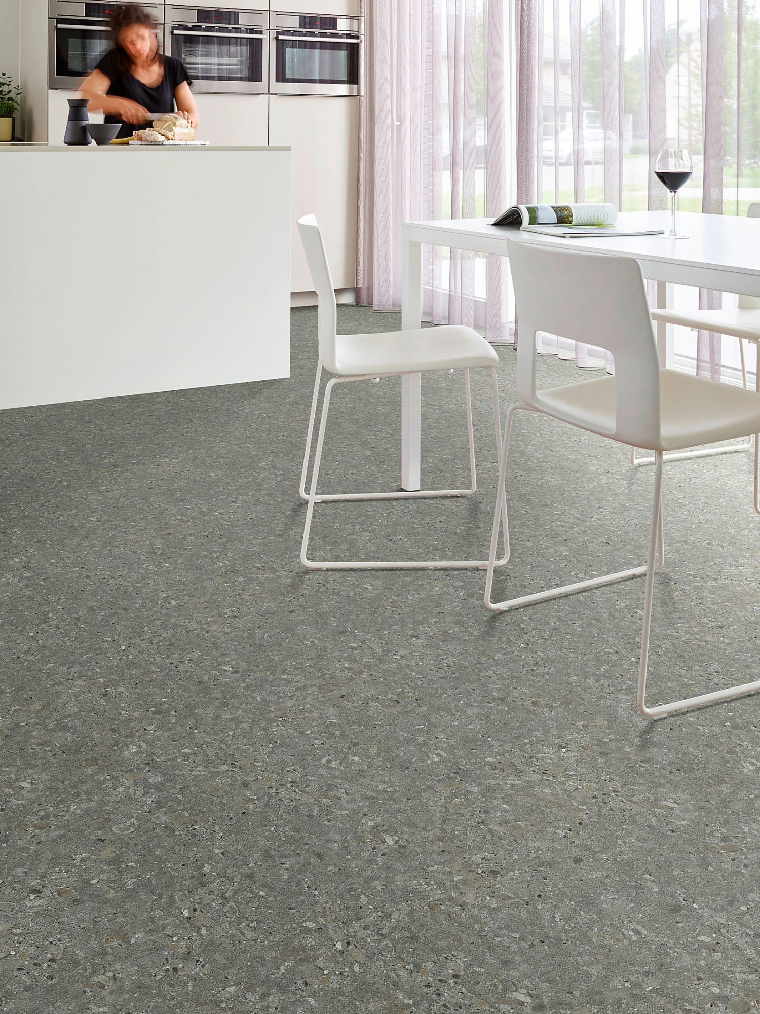 Vinyl-Rollenware, Kiesel Anthrazit 119 3 Vinyl-Rollenware, Kiesel Anthrazit 119