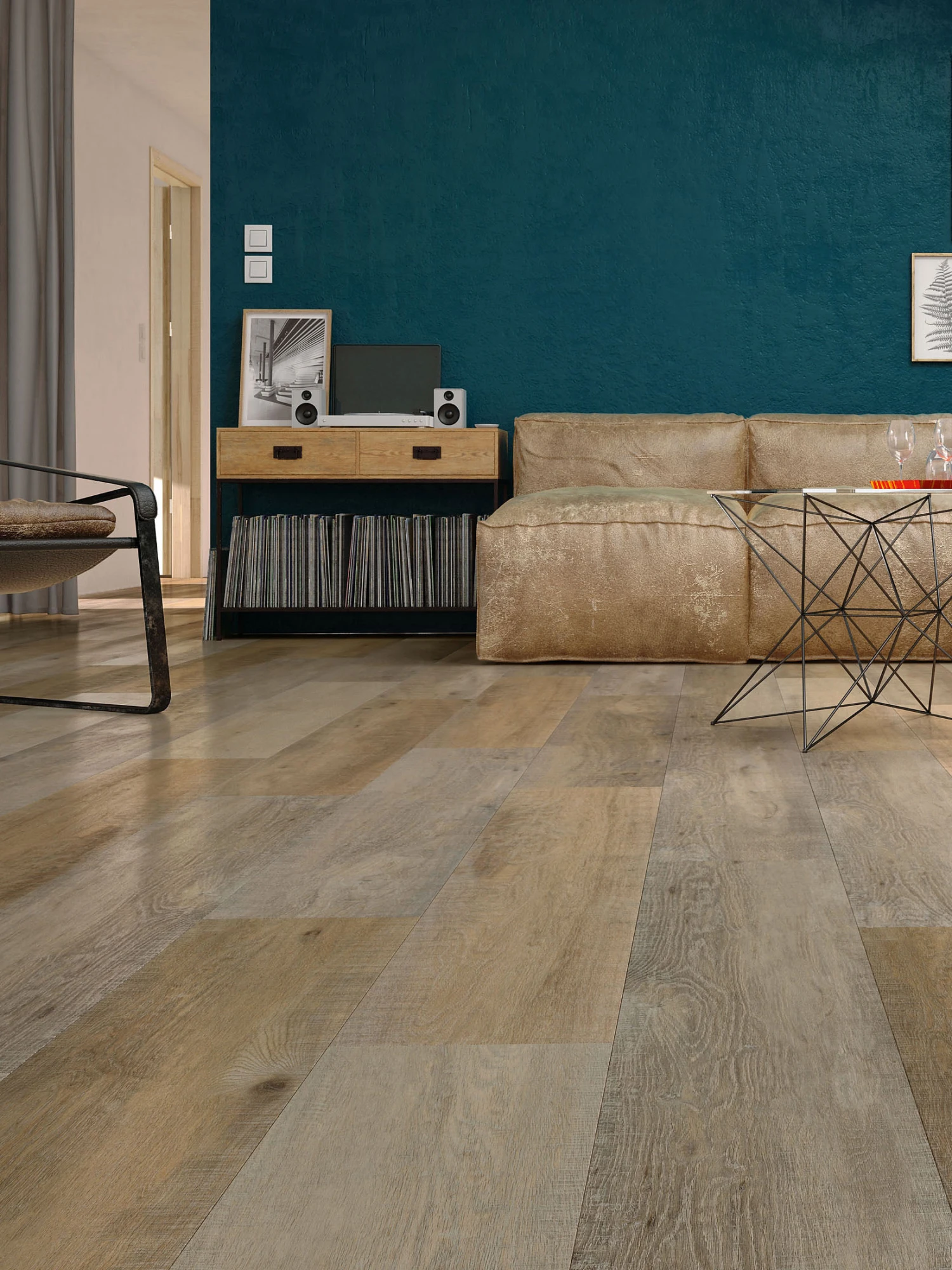 Klick-Laminat, Sawed Oak 3 Klick-Laminat, Sawed Oak