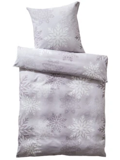 Flanell-Bettwäsche, Hellgrau -Teppiche Verkäufe Norby Bettwaesche Grau Hellgrau 135x200 pla