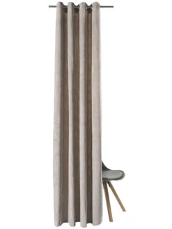 Ösenschal, Wolle 9 Ösenschal, Wolle -Teppiche Verkäufe Nuri Gardine Oesenschal Beige Wolle 140x245 pla2