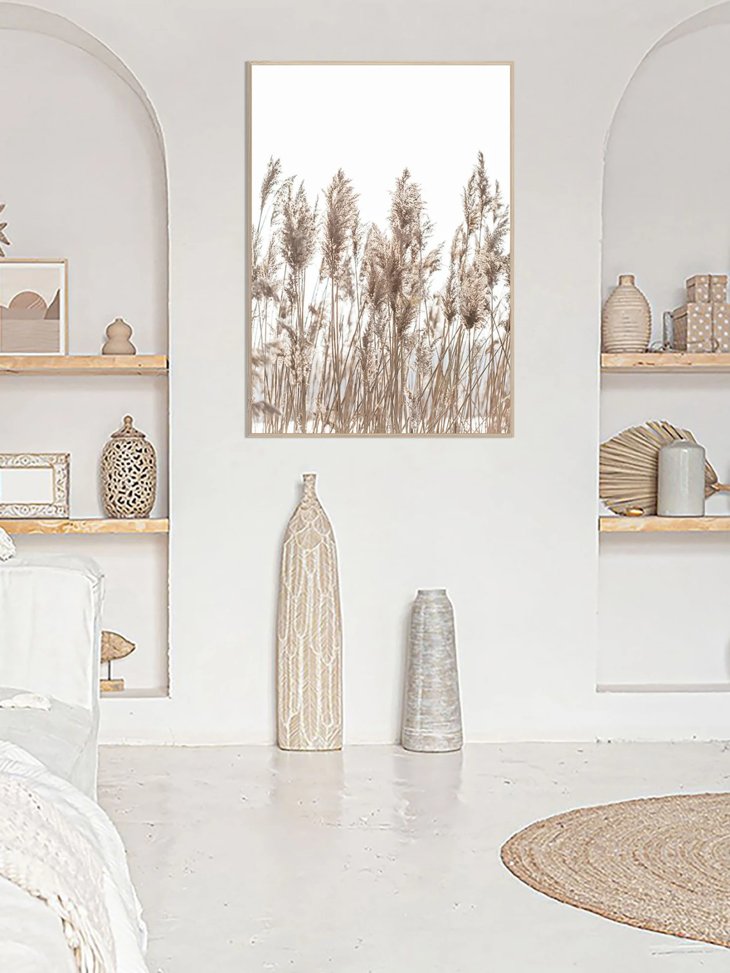 Leinwand-Druck-gerahmt, Dunkelbeige 3 Leinwand-Druck-gerahmt, Dunkelbeige