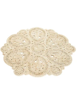 Jute-Teppich, Beach -Teppiche Verkäufe Perleta JuteTeppich Beige Beach 90rund fper