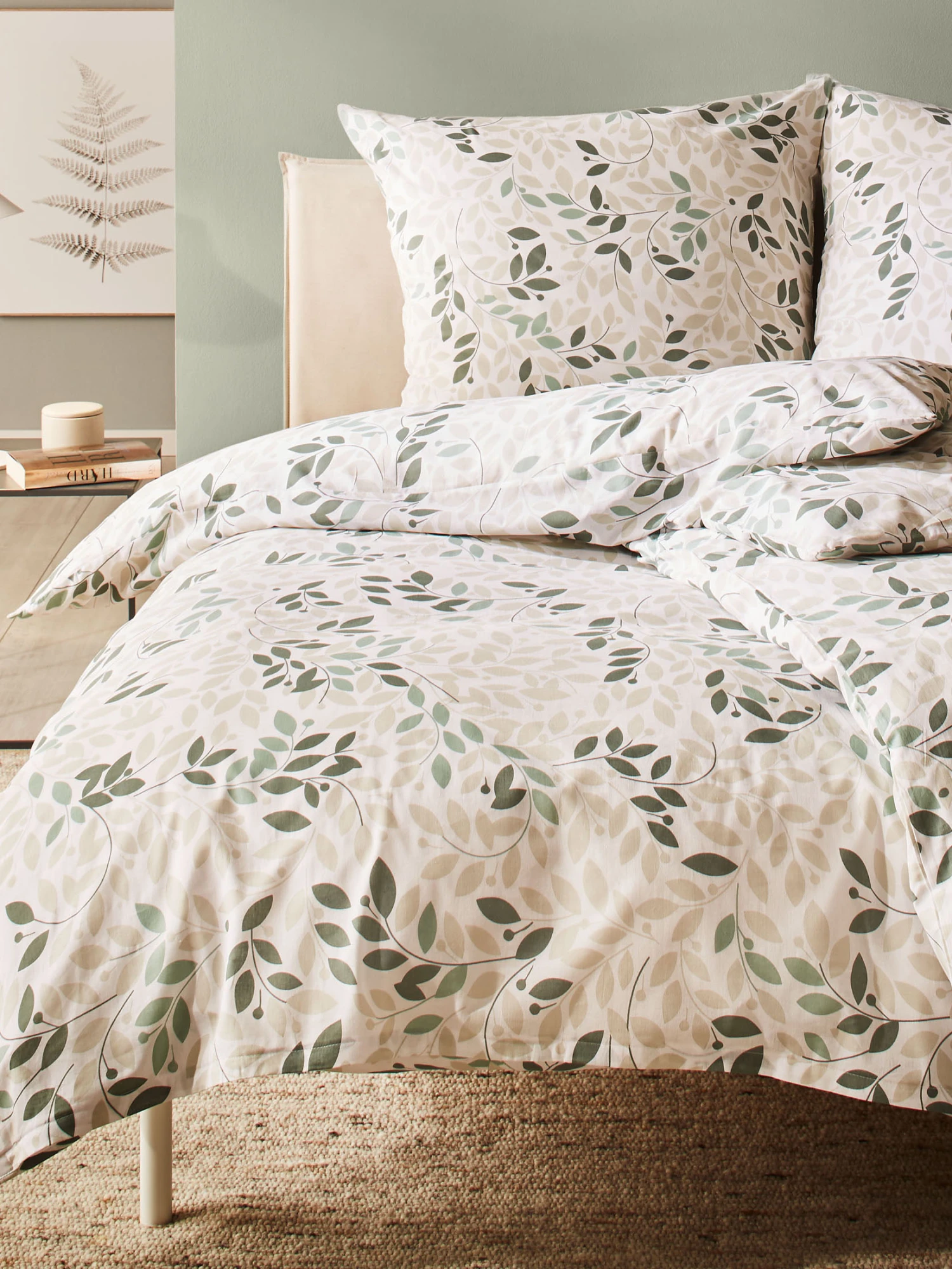 Renforcé-Bettwäsche, Grün 3 Renforcé-Bettwäsche, Grün