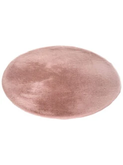 Kunstfell-Teppich, Rose -Teppiche Verkäufe Ranua Kunstfellteppich rosa rose rund100 fper
