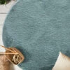 Kunstfell-Teppich, Jade -Teppiche Verkäufe Ranua Kunstfellteppich tuerkis Jade rund100 mil