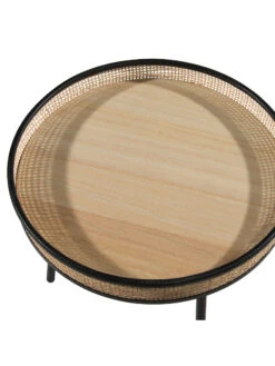 Tisch, Natur -Teppiche Verkäufe Rotang Tisch Hellbraun Natur 42x42x41 pla