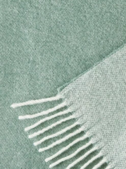 Wolldecke, Offwhite/Mint -Teppiche Verkäufe Runa Decke Gruen OffwhiteMint 140x200 lup