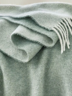 Wolldecke, Offwhite/Mint -Teppiche Verkäufe Runa Decke Gruen OffwhiteMint 140x200 lup2