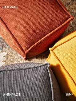 Pouf, Senf -Teppiche Verkäufe Samson Pouf diverse eckig 40x40 mil