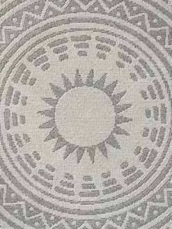 Outdoor-Teppich, Creme -Teppiche Verkäufe Savela FlachgewebeTeppich beige Creme 160rund lup