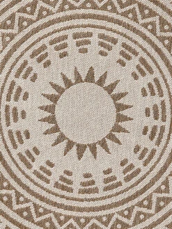 Outdoor-Teppich, Natur -Teppiche Verkäufe Savela FlachgewebeTeppich beige Natur 160rund lup