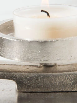 Teelichthalter, Nickel -Teppiche Verkäufe SingleHeart Kerzenstaender Silber Nickel 12x25x272C3 lup202